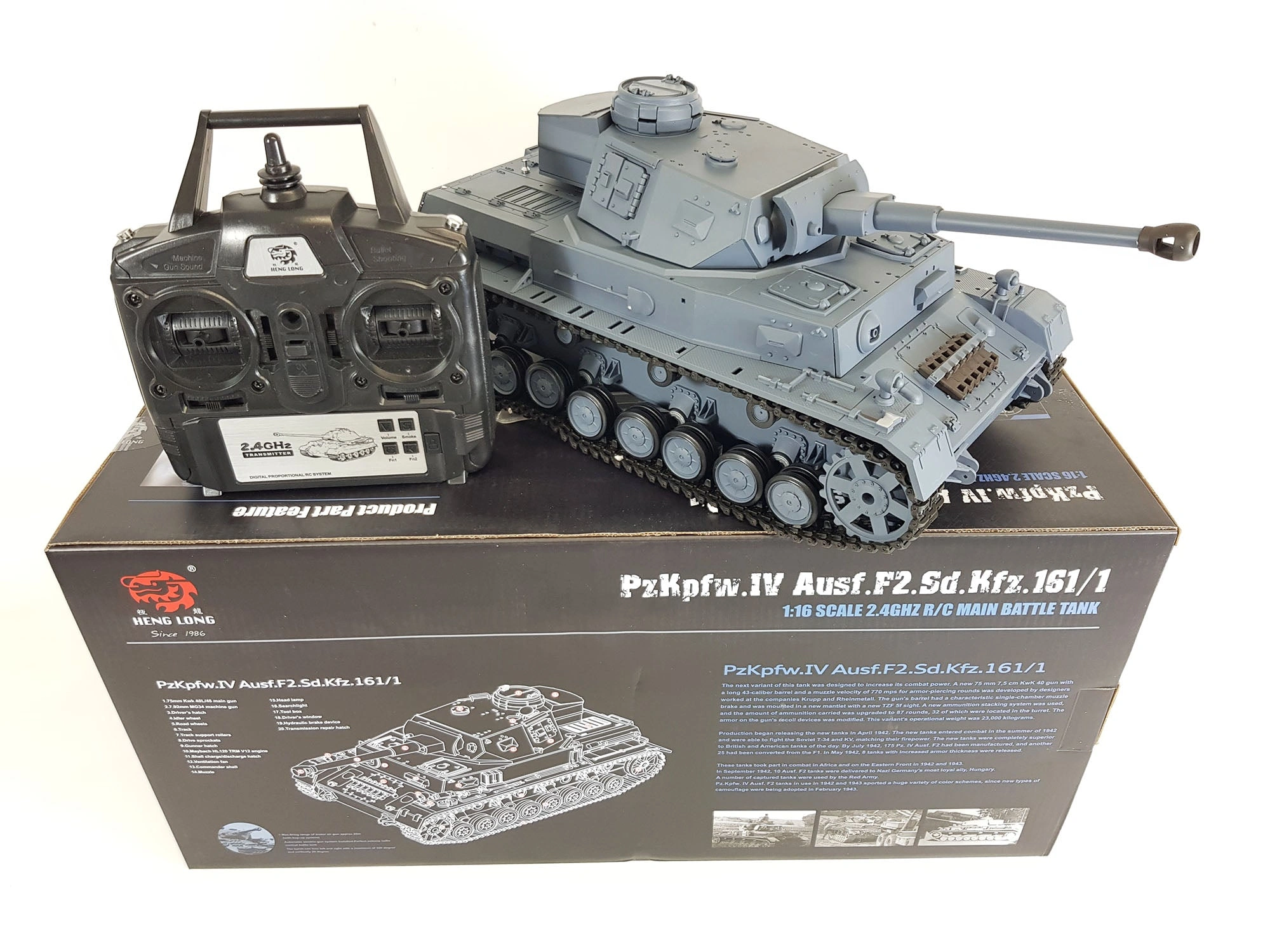 HENG LONG 1/16 Panzer IV Tank RC – 2.4G Remote, Smoke & Fun!
